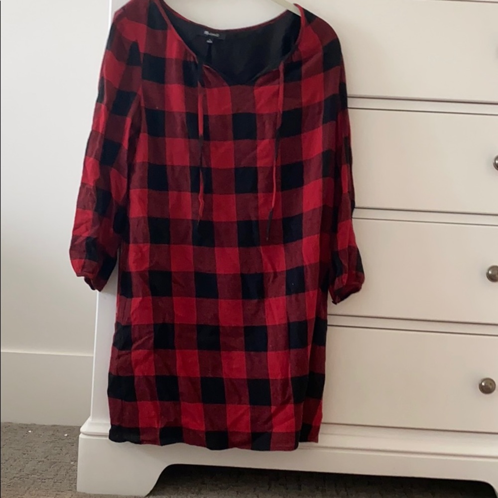 Madewell plaid shift dress - size s